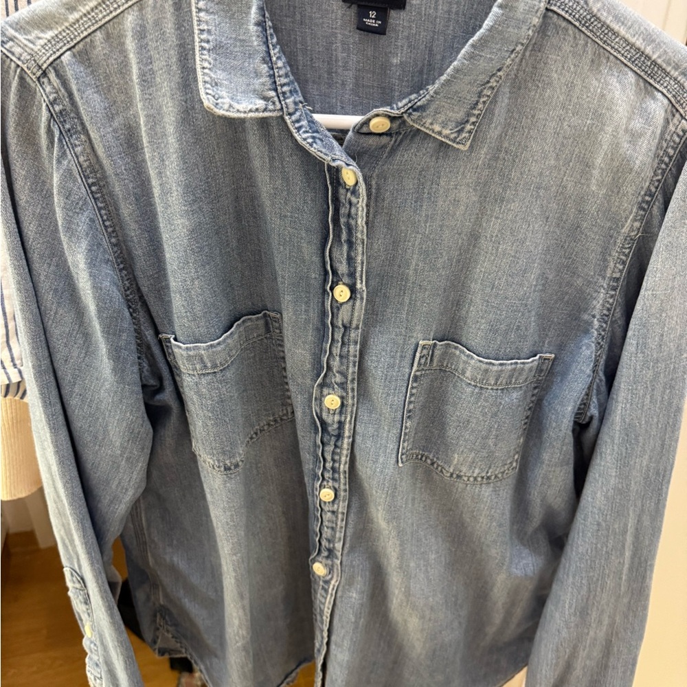 Classic JCrew Denim Button-Up Shirt